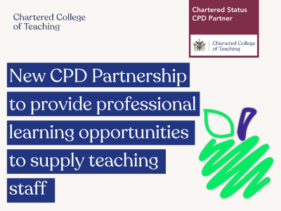 New CPD Partnership to provide professional learning opportunities to supply teaching staff