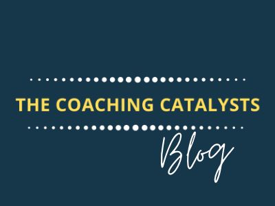 Teal background with the Coaching Catalysts logo, and blog written underneath