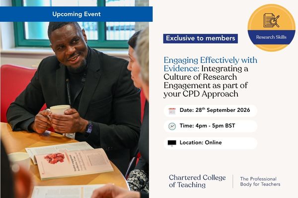 Engaging Effectively with Evidence: Integrating a Culture of Research Engagement as part of your CPD Approach
