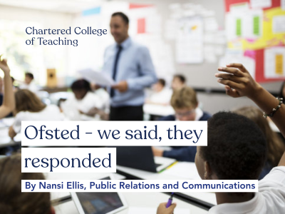 Ofsted – we said, they responded (2) Ofsted - we said, they responded (2)
