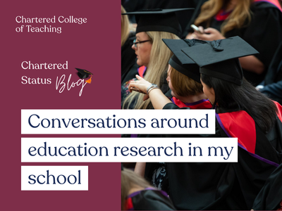 vicki medina 'Conversations around education research in my school’